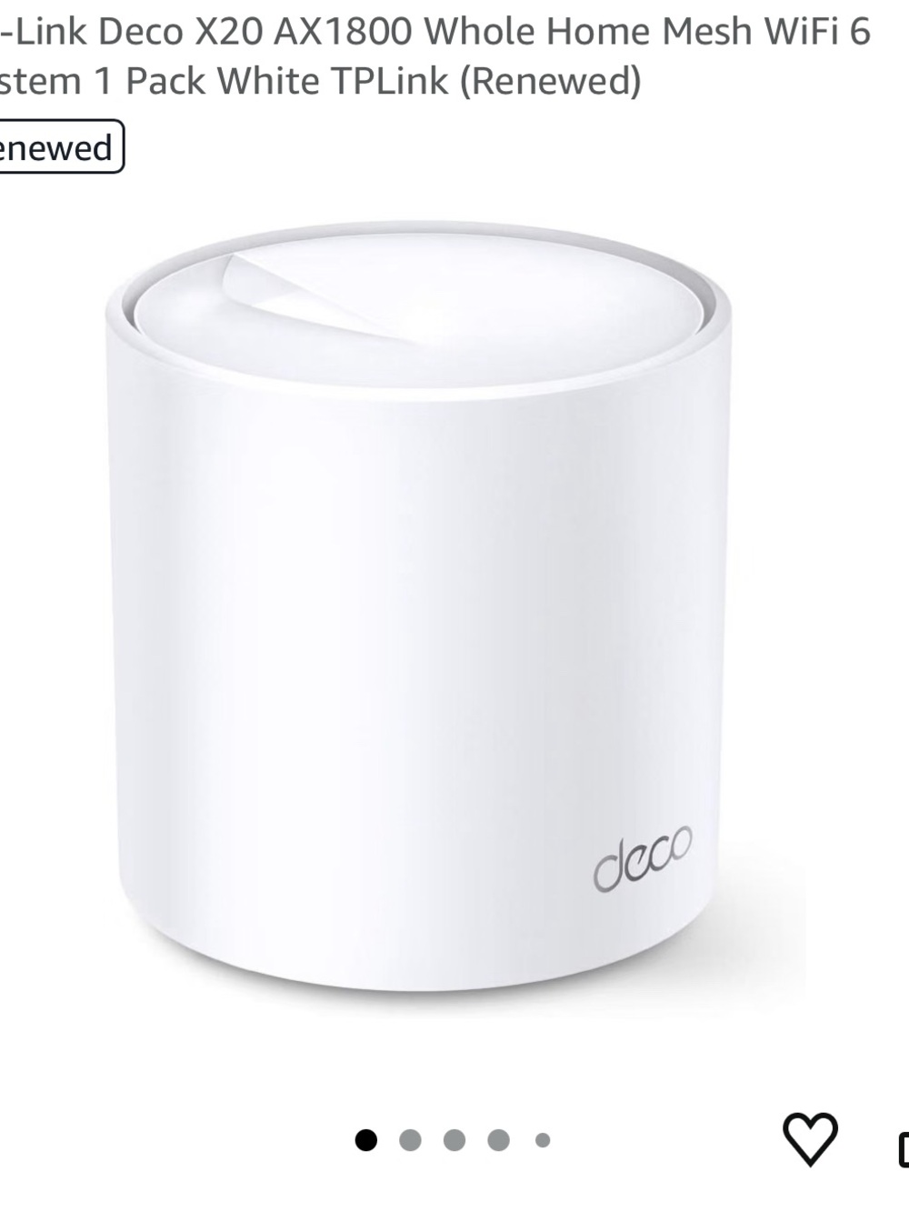 TP-Link Deco AX1800 Mesh Router - White - Picture 3 of 6